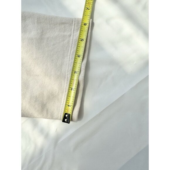 Dynamite Long Sleeve Crop Sweater Ivory Half Zip 100% Cotton & Terry Inside XS - Picture 3 of 11
